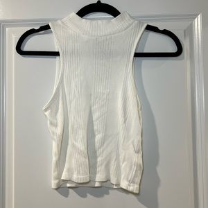 Topshop Turtleneck Ribbed Tank